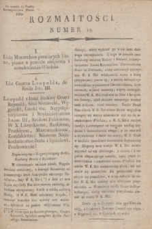 Rozmaitości : do numeru 23 Gazety Korrespondenta Warsz. 1819, nr 10