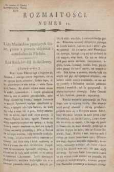 Rozmaitości : do numeru 26 Gazety Korrespondenta Warsz. 1819, nr 12