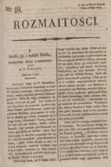 Rozmaitości : do nru 42 Gazety Korresp. Warsz. i Zagr. 1819, Ner 18