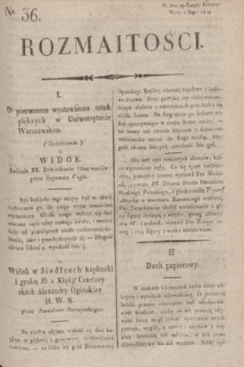 Rozmaitości : do nru 89 Gazety Korresp. Warsz. i Zagr. 1819, Ner 36