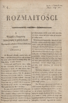 Rozmaitości : do nru 10 Gazety Korresp. Warsz. i Zagr. 1820, nr 4