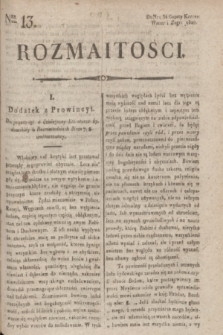 Rozmaitości : do nru 34 Gazety Korresp. Warsz. i Zagr. 1820, Ner 13