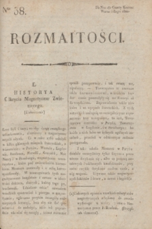 Rozmaitości : do Nru 181 Gazety Korresp. Warsz. i Zagr. 1820, Ner 38 + wkładka