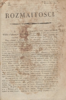 Rozmaitości : do nru 12 Gazety Korresp. Warsz. i Zagr. 1821, Ner 2