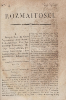 Rozmaitości : do nru 24 Gazety Korresp. Warsz. i Zagr. 1821, Ner 4