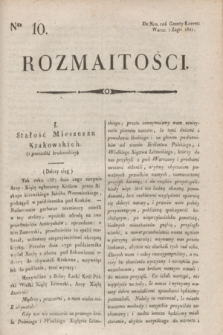 Rozmaitości : do nru 104 Gazety Korresp. Warsz. i Zagr. 1821, Ner 10