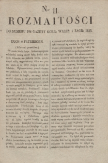 Rozmaitości : do numeru 106 Gazety Korr. Warsz. i Zagr. 1823, Ner 11