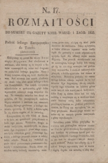 Rozmaitości : do numeru 134 Gazety Korr. Warsz. i Zagr. 1823, Ner 17