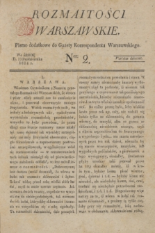 Rozmaitości Warszawskie : pismo dodatkowe do Gazety Korrespondenta Warszawskiego. 1824, Ner 2 (13 października)