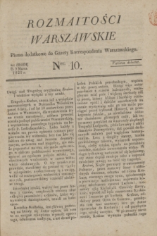 Rozmaitości Warszawskie : pismo dodatkowe do Gazety Korrespondenta Warszawskiego. 1825, Ner 10 (9 marca)