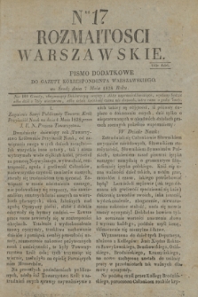 Rozmaitości Warszawskie : pismo dodatkowe do Gazety Korrespondenta Warszawskiego. 1828