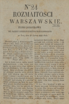 Rozmaitości Warszawskie : pismo dodatkowe do Gazety Korrespondenta Warszawskiego. 1828