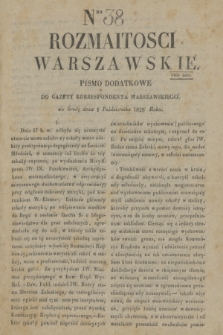 Rozmaitości Warszawskie : pismo dodatkowe do Gazety Korrespondenta Warszawskiego. 1828