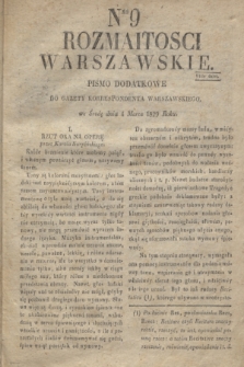 Rozmaitości Warszawskie : pismo dodatkowe do Gazety Korrespondenta Warszawskiego. 1829, Nro 9 (4 marca)
