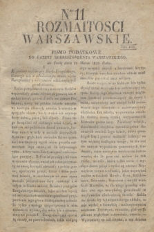 Rozmaitości Warszawskie : pismo dodatkowe do Gazety Korrespondenta Warszawskiego. 1829, Nro 11 (18 marca)