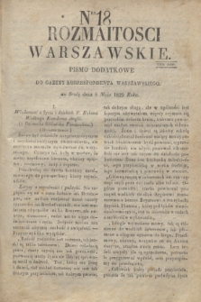 Rozmaitości Warszawskie : pismo dodatkowe do Gazety Korrespondenta Warszawskiego. 1829, Nro 18 (6 maja)