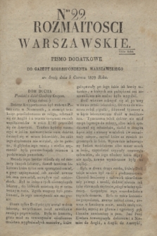 Rozmaitości Warszawskie : pismo dodatkowe do Gazety Korrespondenta Warszawskiego. 1829, Nro 22 (5 czerwca)