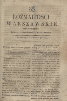 Rozmaitości Warszawskie : pismo dodatkowe do Gazety Korrespondenta Warszawskiego. 1830, nr 38 (13 października)