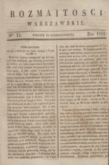 Rozmaitości Warszawskie : dodatek do Korrespondenta. 1831, Ner 14