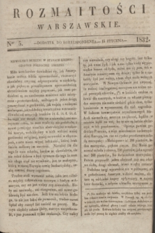 Rozmaitości Warszawskie : dodatek do Korrespondenta. 1832, Ner 5 (15 stycznia)