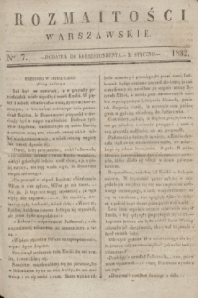 Rozmaitości Warszawskie : dodatek do Korrespondenta. 1832, Ner 7 (21 stycznia)