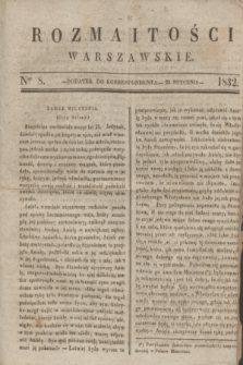 Rozmaitości Warszawskie : dodatek do Korrespondenta. 1832, Ner 8 (25 stycznia)