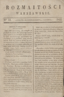 Rozmaitości Warszawskie : dodatek do Korrespondenta. 1832, Ner 11 (5 lutego)