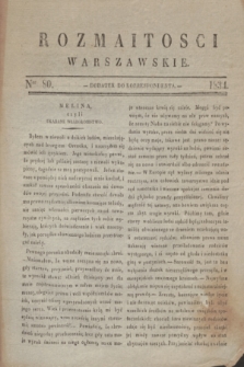 Rozmaitości Warszawskie : dodatek do Korrespondenta. 1834, Ner 80 ([4 października])