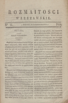 Rozmaitości Warszawskie : dodatek do Korrespondenta. 1834, Ner 81 ([7 października])