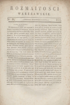 Rozmaitości Warszawskie : dodatek do Korrespondenta. 1834, Ner 90 ([7 listopada])