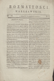 Rozmaitości Warszawskie : dodatek do Korrespondenta. 1834, Ner 92 ([16 listopada])