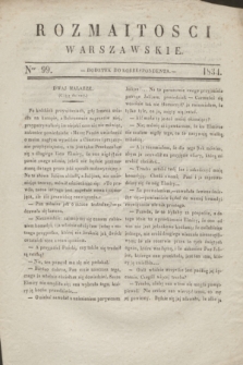 Rozmaitości Warszawskie : dodatek do Korrespondenta. 1834, Ner 99 ([9 grudnia])