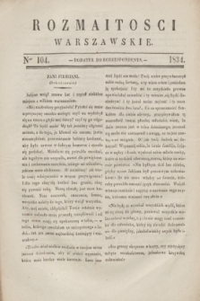 Rozmaitości Warszawskie : dodatek do Korrespondenta. 1834, Ner 104 ([27 grudnia])