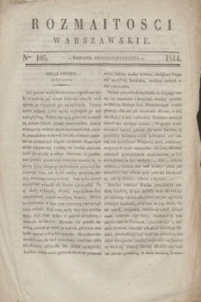 Rozmaitości Warszawskie : dodatek do Korrespondenta. 1834, Ner 105 ([30 grudnia])
