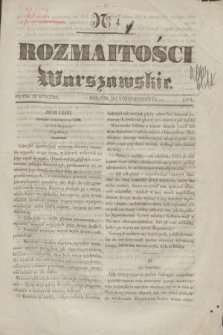 Rozmaitości Warszawskie : dodatek do Korrespondenta. 1835, Ner 4 (22 stycznia)