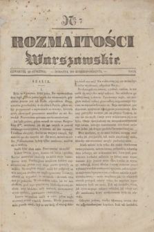 Rozmaitości Warszawskie : dodatek do Korrespondenta. 1835, Ner 7 (29 stycznia)