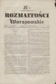 Rozmaitości Warszawskie : dodatek do Korrespondenta. 1835, Ner 8 (31 stycznia)