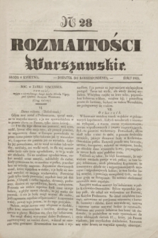 Rozmaitości Warszawskie : dodatek do Korrespondenta. 1835, Ner 28 (8 kwietnia)