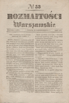 Rozmaitości Warszawskie : dodatek do Korrespondenta. 1835, № 53 (5 lipca)