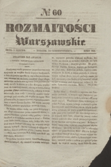 Rozmaitości Warszawskie : dodatek do Korrespondenta. 1836, № 60 (3 sierpnia)