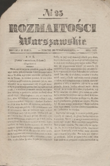 Rozmaitości Warszawskie : dodatek do Korrespondenta. 1837, № 25 (26 marca)