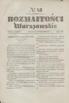 Rozmaitości Warszawskie : dodatek do Korrespondenta. 1837, № 48 (14 czerwca)