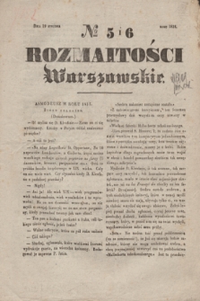 Rozmaitości Warszawskie. 1838, № 5/6 (10 stycznia)