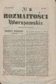 Rozmaitości Warszawskie. 1838, № 8 (29 stycznia)