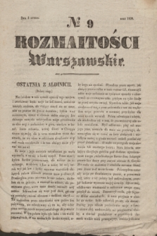 Rozmaitości Warszawskie. 1838, № 9 (3 lutego)