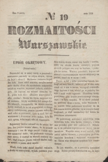 Rozmaitości Warszawskie. 1838, № 19 (9 marca)