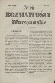 Rozmaitości Warszawskie. 1838, № 28 (11 kwietnia)