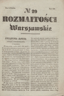 Rozmaitości Warszawskie. 1838, № 29 (14 kwietnia)