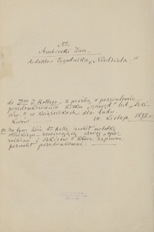 Korespondencja dra Antoniego Józefa Rolle z lat 1860-1893