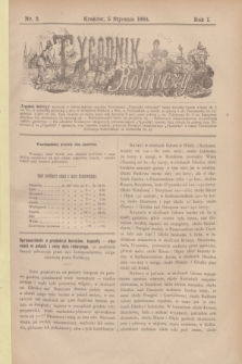 Tygodnik Rolniczy. R.1, nr 2 (5 stycznia 1884)